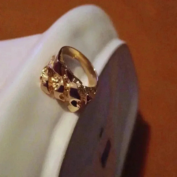 🌹Gold plated nugget ring - Picture 5 of 10
